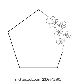 Decorative floral wedding invitation frame
