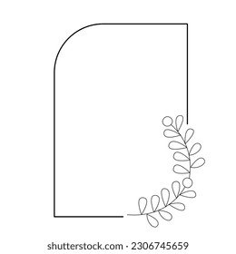 Decorative floral wedding invitation frame