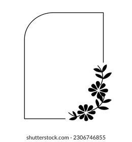 Decorative floral wedding invitation frame
