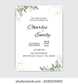 Decorative Floral Wedding Invitation.Illustrator and designer. Wedding Invites, save the date, Birthday Invites, Video Invites, E-Cards.