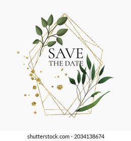 decorative floral wedding logo vector