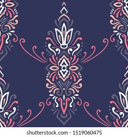 Decorative Floral Winter Seamless Pattern Design
