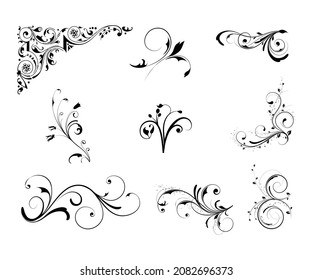 Decorative Florals Ornament Corner Free Vector Image