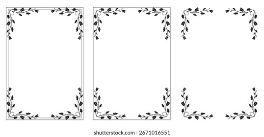 decorative flourish border corner and frame