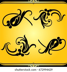 Decorative flourish design elements for amazing vintage designs