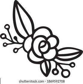 Decorative Flower. Abstract Flower. Hand drawn Flower for your design. for textile printing