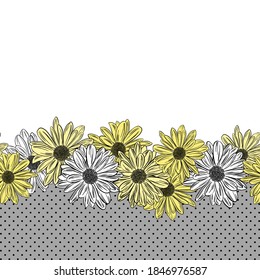 Dekorativer floraler Hintergrund mit Blumen.