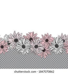 Decorative flower background with flowers.