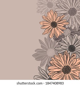 El fondo floral decorativo con flores.