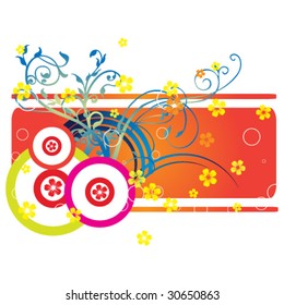 Decorative flower banner
