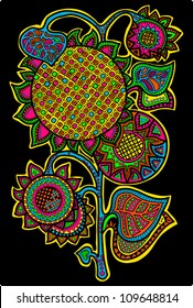 Decorative flower, circle, ornament, background, youth design, colorful flower, indian ornament, elegance