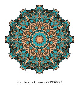 decorative flower coloring mandala. vector illustration. for greeting card, invitation, tattoo, spa, yoga symbol.