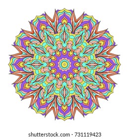 decorative flower coloring mandala. vector illustration. for greeting card, invitation, spa, yoga symbol