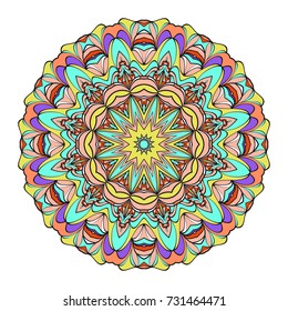 decorative flower coloring mandala. vector illustration. for greeting card, invitation, spa, yoga symbol