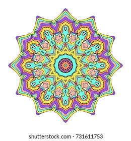 decorative flower coloring mandala. vector illustration. for greeting card, invitation, spa, yoga symbol