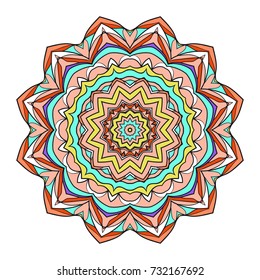 decorative flower coloring mandala. vector illustration. for greeting card, invitation, spa, yoga symbol