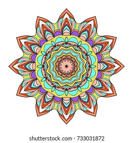 decorative flower coloring mandala. vector illustration. for greeting card, invitation, spa, yoga symbol