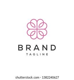 decorative flower concept logo design