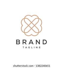 decorative flower concept logo design