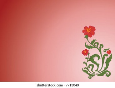 Decorative flower design for background