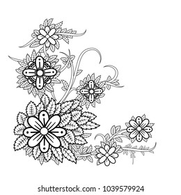 Decorative flower doodle design