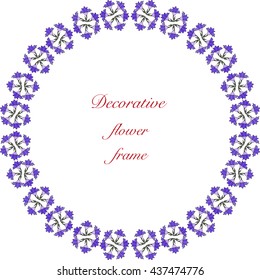 Decorative Flower Frame. Graphic Design Templates for logo. Universal card for Invitation, Anniversary, Birthday party and Menu.