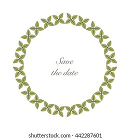 Decorative Flower Frame vector. Universal card for Invitation, Photo frame and birthday party. Floral Design pattern.
