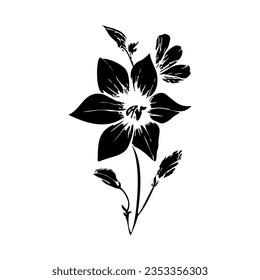 Decorative flower, free line. Vector stock illustration eps10.