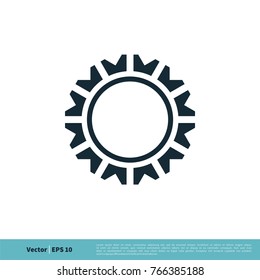 Decorative Flower Gear Icon Vector Logo Template Illustration Design. Vector EPS 10.