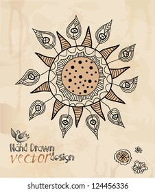 decorative flower, hand drawing, element pattern