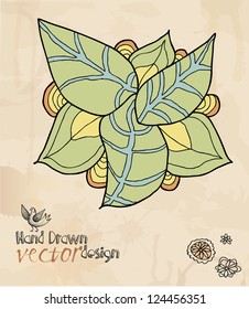 decorative flower, hand drawing, element pattern
