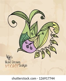 decorative flower, hand drawing, element design