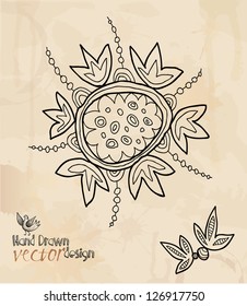 decorative flower, hand drawing, element design