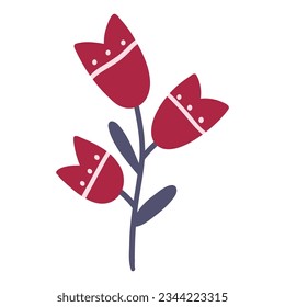 Decorative flower. Hand drawn vector illustration