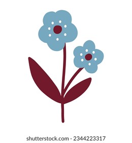 Decorative flower. Hand drawn vector illustration