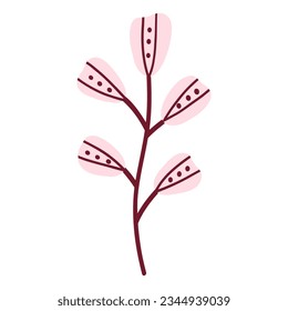 Flor decorativa. Ilustración vectorial dibujada por mano