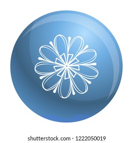 Decorative flower icon. Simple illustration of decorative flower vector icon for web design isolated on white background