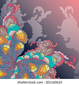 Decorative flower illustration.