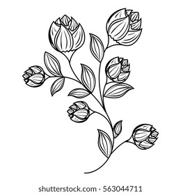 decorative flower isolated icon