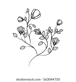 decorative flower isolated icon