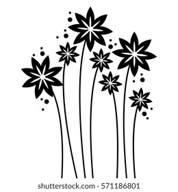 decorative flower isolated icon