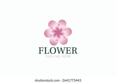 Decorative Flower Logo Simply Shape Modern Business Brand Identity Sign Symbol