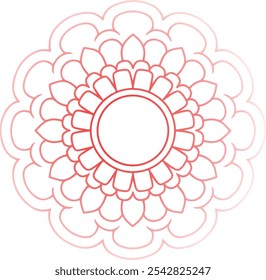 Ilustración decorativa de mandala de flores en formato de Vector