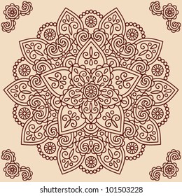 decorative flower on a beige background
