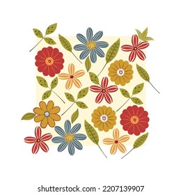 Decorative flower pattern vector design for fashion, fabric, wallpaper and all prints background color. Cute pattern in small flower. Small colorful flowers.