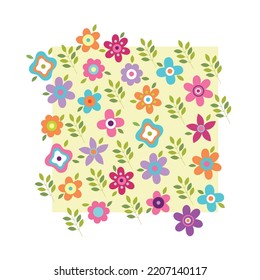 Decorative flower pattern vector design for fashion, fabric, wallpaper and all prints background color. Cute pattern in small flower. Small colorful flowers.