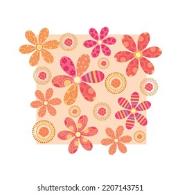 Decorative flower pattern vector design for fashion, fabric, wallpaper and all prints background color. Cute pattern in small flower. Small colorful flowers.
