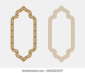 Decorative flower and plant border frame set with text boxes, perfect for stylish cover art, invitation cards, and creative branding templates