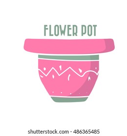 Decorative Flower Pot Icon.