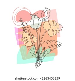 decorative flower with simple color